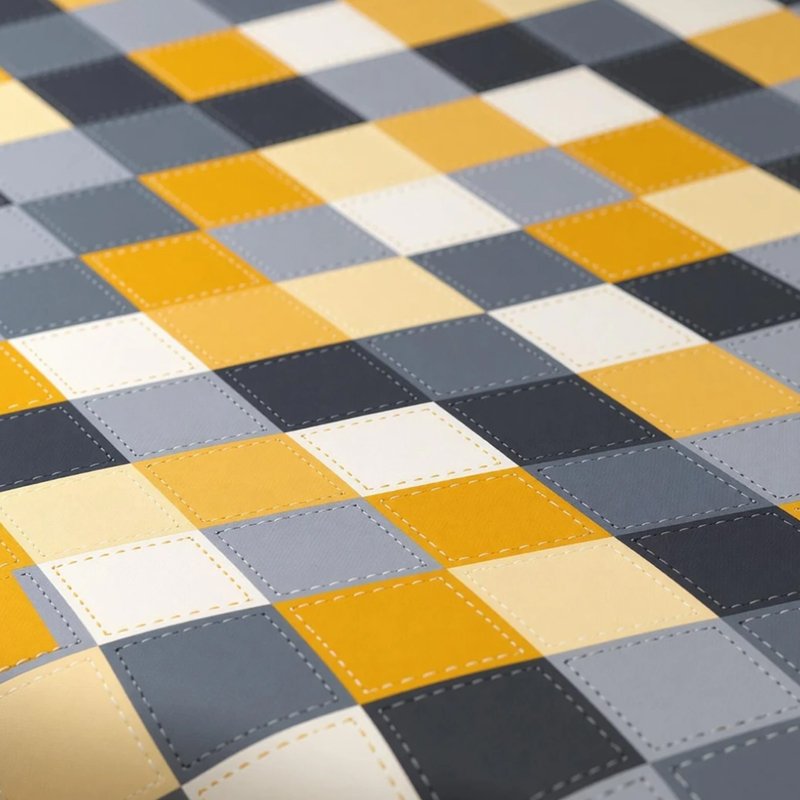 Grey & Yellow Cotton Bedsheet - Image 3