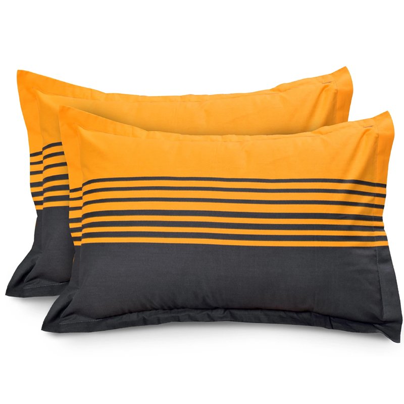 Grey & Yellow Cotton Bedsheet - Image 4