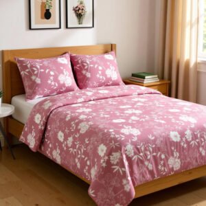Pink Floral King Size Bedsheets