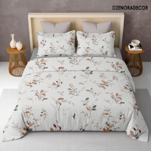 ZENORADECOR Elegant Botanical Printed Bedding Set